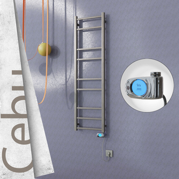 Radiva - Cebu Elektrikli Paslanmaz Çelik Havlupan 400x1395 Satin Polisaj (Musa Termostat) 200W
