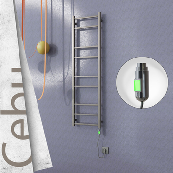 Radiva - Cebu Elektrikli Paslanmaz Çelik Havlupan 400x1395 Satin Polisaj (On/Off Düğmeli) 200W