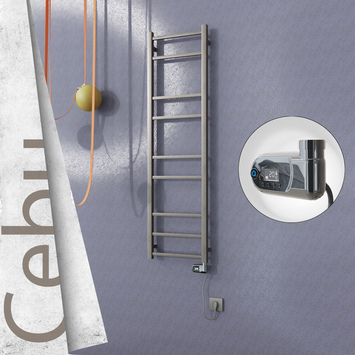 Radiva - Cebu Elektrikli Paslanmaz Çelik Havlupan 400x1395 Satin Polisaj (Thesis Termostat) 200W