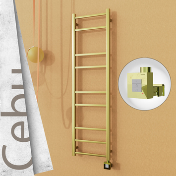 - CEBU Elektrikli Paslanmaz Çelik Havlupan 400x1395 Satine Altın (KTX1 Termostat) 200W  - CEBU Elektrikli Paslanmaz Çelik Havlupan 400x1395 Satine Altın (KTX1 Termostat) 200W