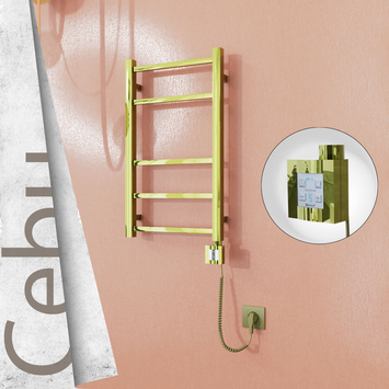  - CEBU Elektrikli Paslanmaz Çelik Havlupan 400x705 Altın (KTX4 Termostat) 200W Spiral Kablolu