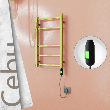  - CEBU Elektrikli Paslanmaz Çelik Havlupan 400x705 Altın (On/Off Düğmeli) 200W