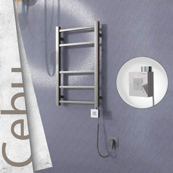 Radiva - Cebu Elektrikli Paslanmaz Çelik Havlupan 400x705 Satin Polisaj (KTX1 Termostat) 200W Spiral Kablolu