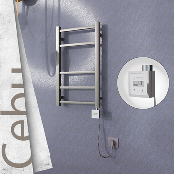 Radiva - Cebu Elektrikli Paslanmaz Çelik Havlupan 400x705 Satin Polisaj (KTX3 Termostat) 200W Spiral Kablolu