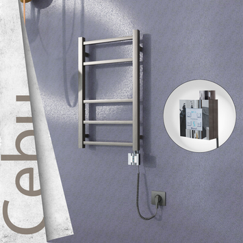 Radiva - Cebu Elektrikli Paslanmaz Çelik Havlupan 400x705 Satin Polisaj (KTX4 Termostat) 200W Spiral Kablolu