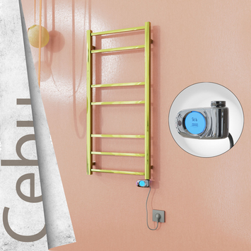 Radiva - Cebu Elektrikli Paslanmaz Çelik Havlupan 500x1050 Altın (Musa Termostat) 200W