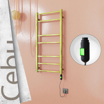 Radiva - Cebu Elektrikli Paslanmaz Çelik Havlupan 500x1050 Altın (On/Off Düğmeli) 200W