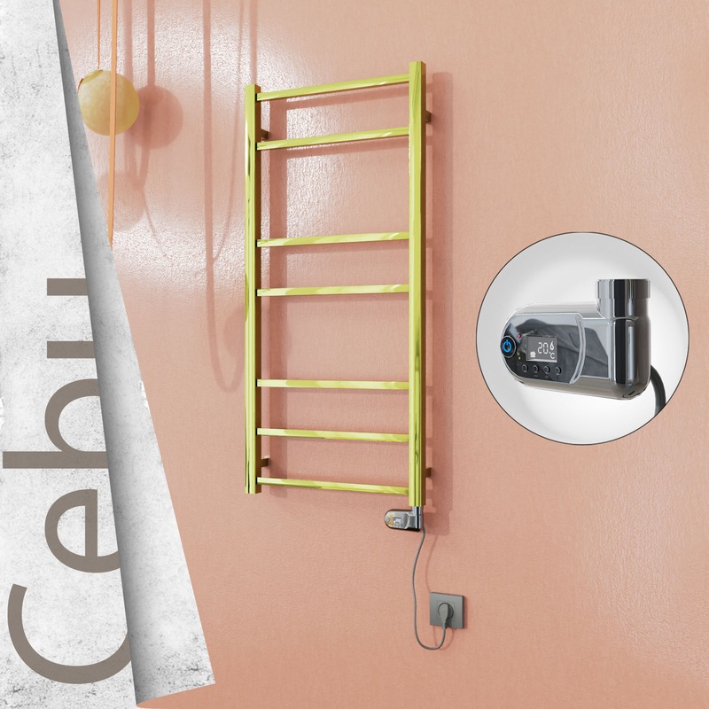 CEBU Elektrikli Paslanmaz Çelik Havlupan 500x1050 Altın (Thesis Termostat) 200W