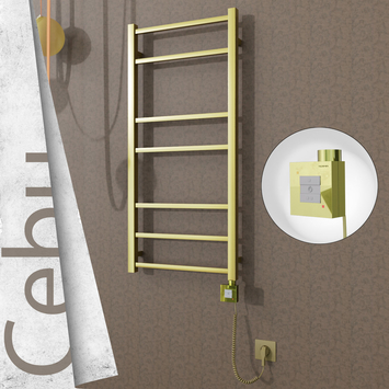 - CEBU Elektrikli Paslanmaz Çelik Havlupan 500x1050 Satine Altın (KTX1 Termostat) 200W Spiral Kablolu  - CEBU Elektrikli Paslanmaz Çelik Havlupan 500x1050 Satine Altın (KTX1 Termostat) 200W Spiral Kablolu