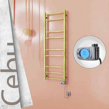 Radiva - Cebu Elektrikli Paslanmaz Çelik Havlupan 500x1395 Altın (Musa Termostat) 300W