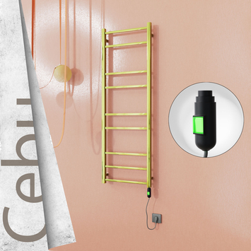  - CEBU Elektrikli Paslanmaz Çelik Havlupan 500x1395 Altın (On/Off Düğmeli) 300W