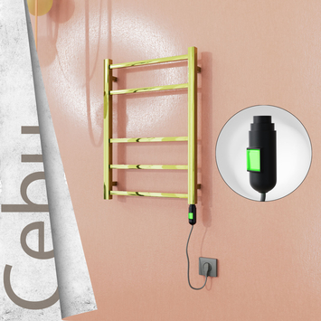 Radiva - Cebu Elektrikli Paslanmaz Çelik Havlupan 500x705 Altın (On/Off Düğmeli) 200W