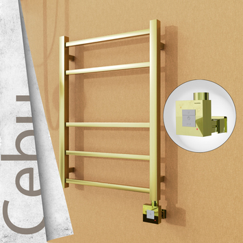  - CEBU Elektrikli Paslanmaz Çelik Havlupan 500x705 Satine Altın (KTX1 Termostat) 200W