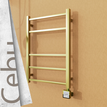  - CEBU Elektrikli Paslanmaz Çelik Havlupan 500x705 Satine Altın (KTX3 Termostat) 200W