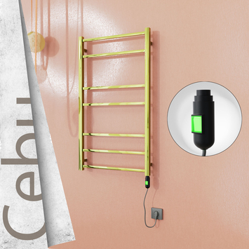 Radiva - Cebu Elektrikli Paslanmaz Çelik Havlupan 600x1050 Altın (On/Off Düğmeli) 200W