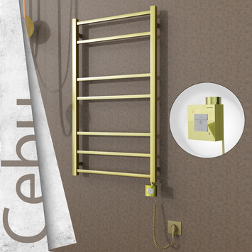 - CEBU Elektrikli Paslanmaz Çelik Havlupan 600x1050 Satine Altın (KTX1 Termostat) 200W Spiral Kablolu  - CEBU Elektrikli Paslanmaz Çelik Havlupan 600x1050 Satine Altın (KTX1 Termostat) 200W Spiral Kablolu