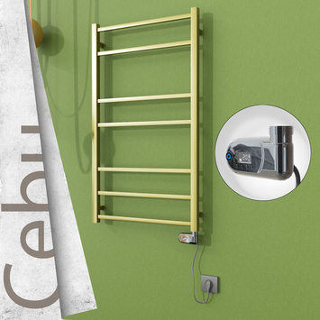 - CEBU Elektrikli Paslanmaz Çelik Havlupan 600x1050 Satine Altın (Thesis Termostat) 200W  - CEBU Elektrikli Paslanmaz Çelik Havlupan 600x1050 Satine Altın (Thesis Termostat) 200W