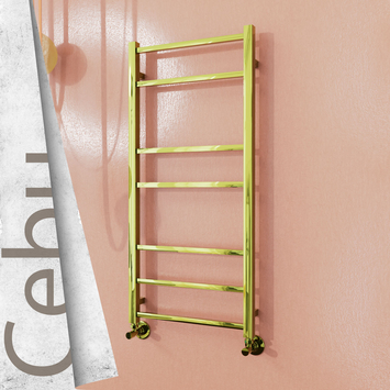 - Cebu Sèche Serviettes Décoratif 500x1050 (Acier Inoxydable) Or  - Cebu Sèche Serviettes Décoratif 500x1050 (Acier Inoxydable) Or