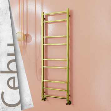 - Cebu Sèche Serviettes Décoratif 500x1395 (Acier Inoxydable) Or  - Cebu Sèche Serviettes Décoratif 500x1395 (Acier Inoxydable) Or