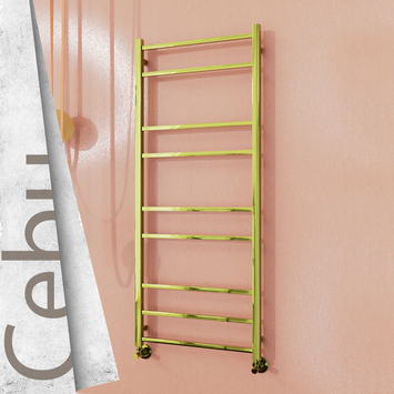 - Cebu Sèche Serviettes Décoratif 600x1395 (Acier Inoxydable) Or  - Cebu Sèche Serviettes Décoratif 600x1395 (Acier Inoxydable) Or