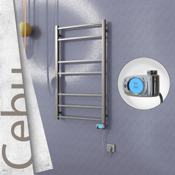 Radiva - Cebu Sèche Serviettes Electrique 600x1050 Finition peinture satiné. (Thermostat Musa) 200 W