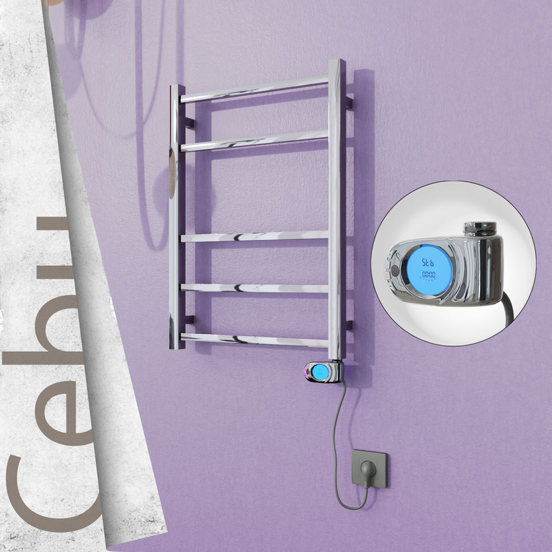 Cebu Stainless Steel Electric Towel Warmer 500x705 Polished Finish (Musa Thermostat) 200 W