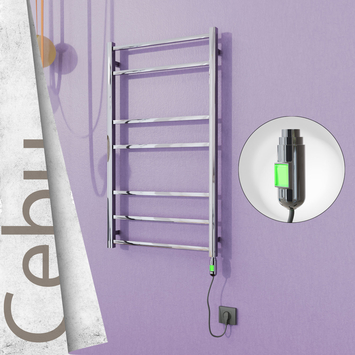 - Cebu Stainless Steel Electric Towel Warmer 600x1050 Polished Finish (On/Off) 200 W  - Cebu Stainless Steel Electric Towel Warmer 600x1050 Polished Finish (On/Off) 200 W