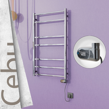 - Cebu Stainless Steel Electric Towel Warmer 600x1050 Polished Finish (Thesis Thermostat) 200 W  - Cebu Stainless Steel Electric Towel Warmer 600x1050 Polished Finish (Thesis Thermostat) 200 W