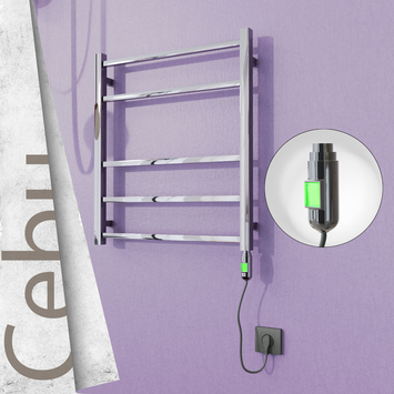 - Cebu Stainless Steel Electric Towel Warmer 600x800 Polished Finish (On/Off) 200 W  - Cebu Stainless Steel Electric Towel Warmer 600x800 Polished Finish (On/Off) 200 W