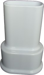 Radiva - Double Radiator Tube Hiding Sleeve Plug-In Plastic White 160mm