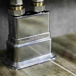 - Double Radiator Tube Hiding Sleeve Wide Movable Locked Plastic Chrome  - Double Radiator Tube Hiding Sleeve Wide Movable Locked Plastic Chrome