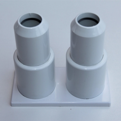 Double Radiator Tube Hiding Sleeve Stringed Plastic White