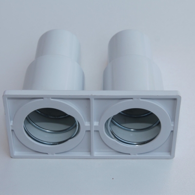 Double Radiator Tube Hiding Sleeve Stringed Plastic White