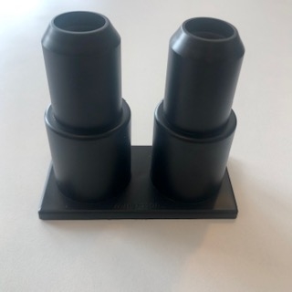 Pipe Sleeve Double with Spring Aluminum Black