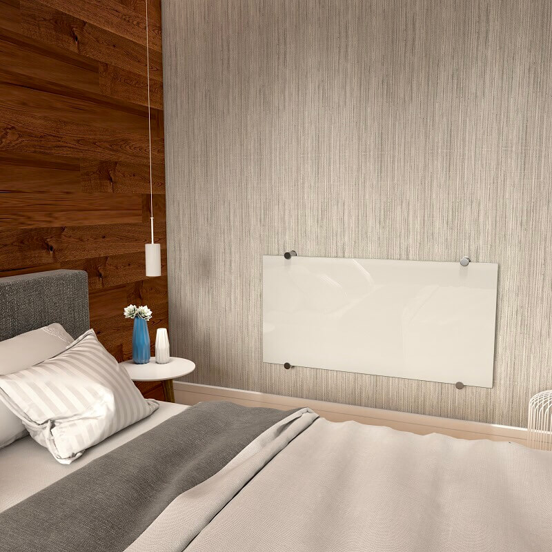 Crystal Electric Glass Radiator 760x1030 White 750 Watt