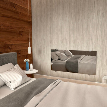  - Crystal Electric Glass Radiator 1010x1030 Mirror 1000 Watt