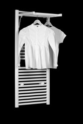 Dinamic Plus Exclusive Design Sèche Serviettes 500x1209 Blanc - Thumbnail