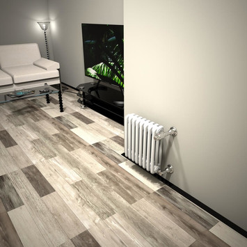DL 3 Column Radiator 400x394 White - Thumbnail