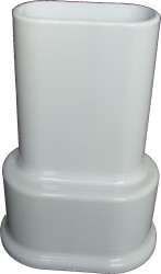 Double Radiator Tube Hiding Sleeve Plug-In Plastic Blanc 160mm - Thumbnail