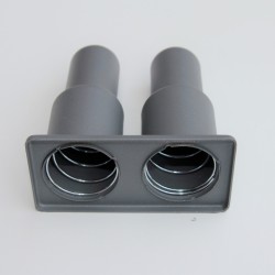 Double Radiator Tube Hiding Sleeve Stringed Plastic Anthracite - Thumbnail