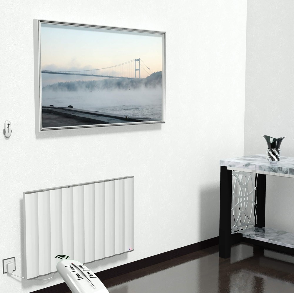 Electric Aluminium Radiator 1000 Watt 600x1000 White With Remote Control |  RADIVA +90 216 469 84 06