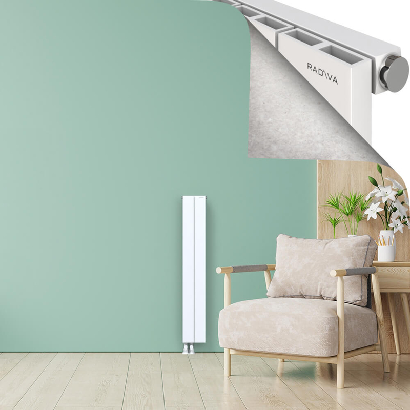 ENCELIA Radiateur en Aluminium 1200x185 Blanc