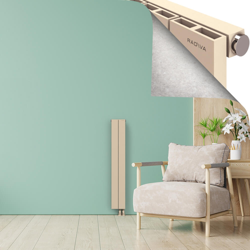 ENCELIA Radiateur en Aluminium 1200x185 Cappuccino