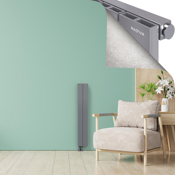ENCELIA Radiateur en Aluminium 1200x185 Plasma Gris - Thumbnail