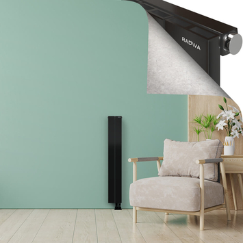 ENCELIA Radiateur en Aluminium 1200x185 Plasma Noir - Thumbnail