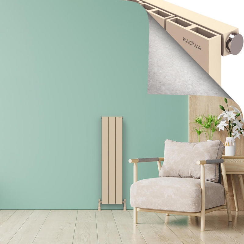 ENCELIA Radiateur en Aluminium 1200x280 Cappuccino