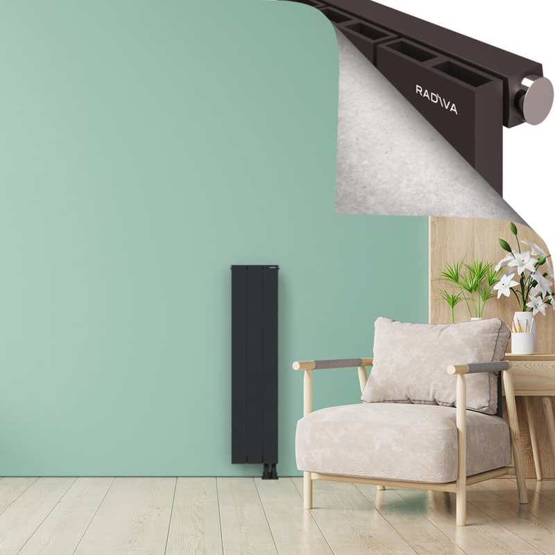 ENCELIA Radiateur en Aluminium 1200x280 Anthracite Foncé