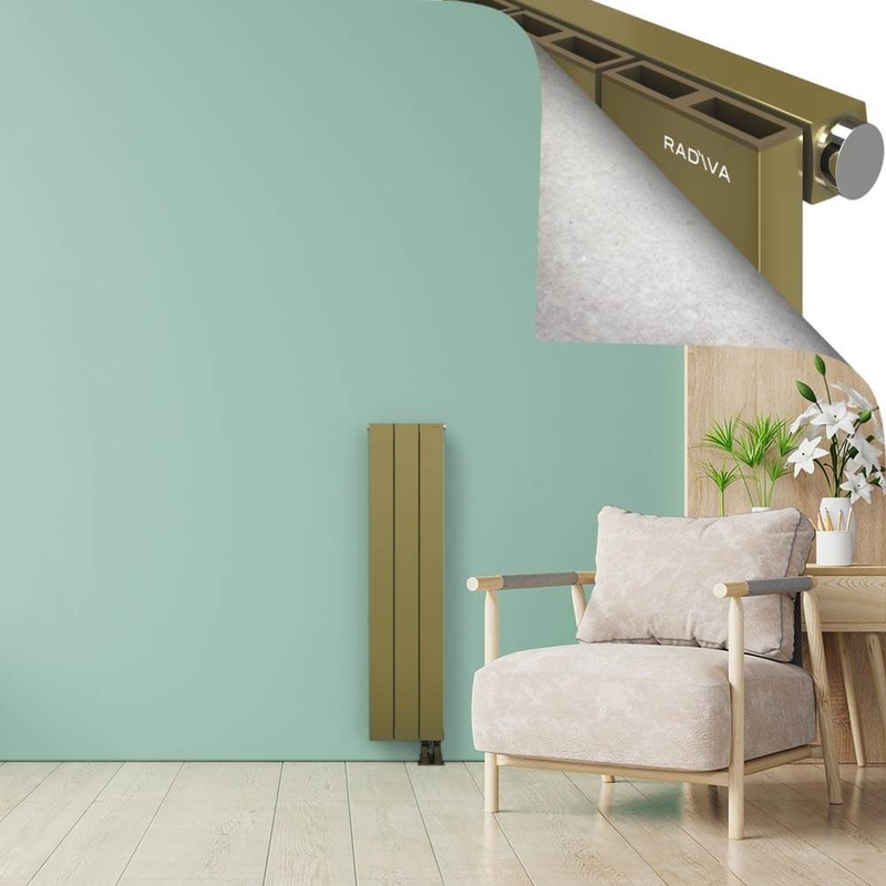 ENCELIA Radiateur en Aluminium 1200x280 Plasma Laiton