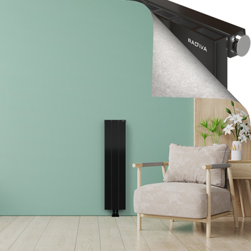 ENCELIA Radiateur en Aluminium 1200x280 Plasma Noir - Thumbnail