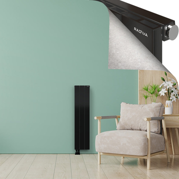 ENCELIA Radiateur en Aluminium 1200x280 Plasma Noir - Thumbnail